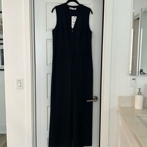 Zara Vest Jumpsuit Wide Leg